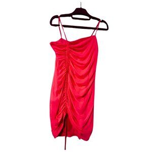 Dolls Kill Hot Pink Mesh Dress/Coverup Large